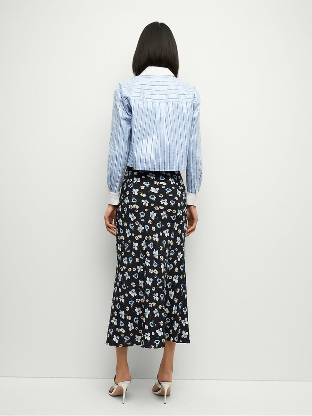 NWT $498 Veronica Beard Clover Silk Floral Midi-Skirt - Picture 5 of 9